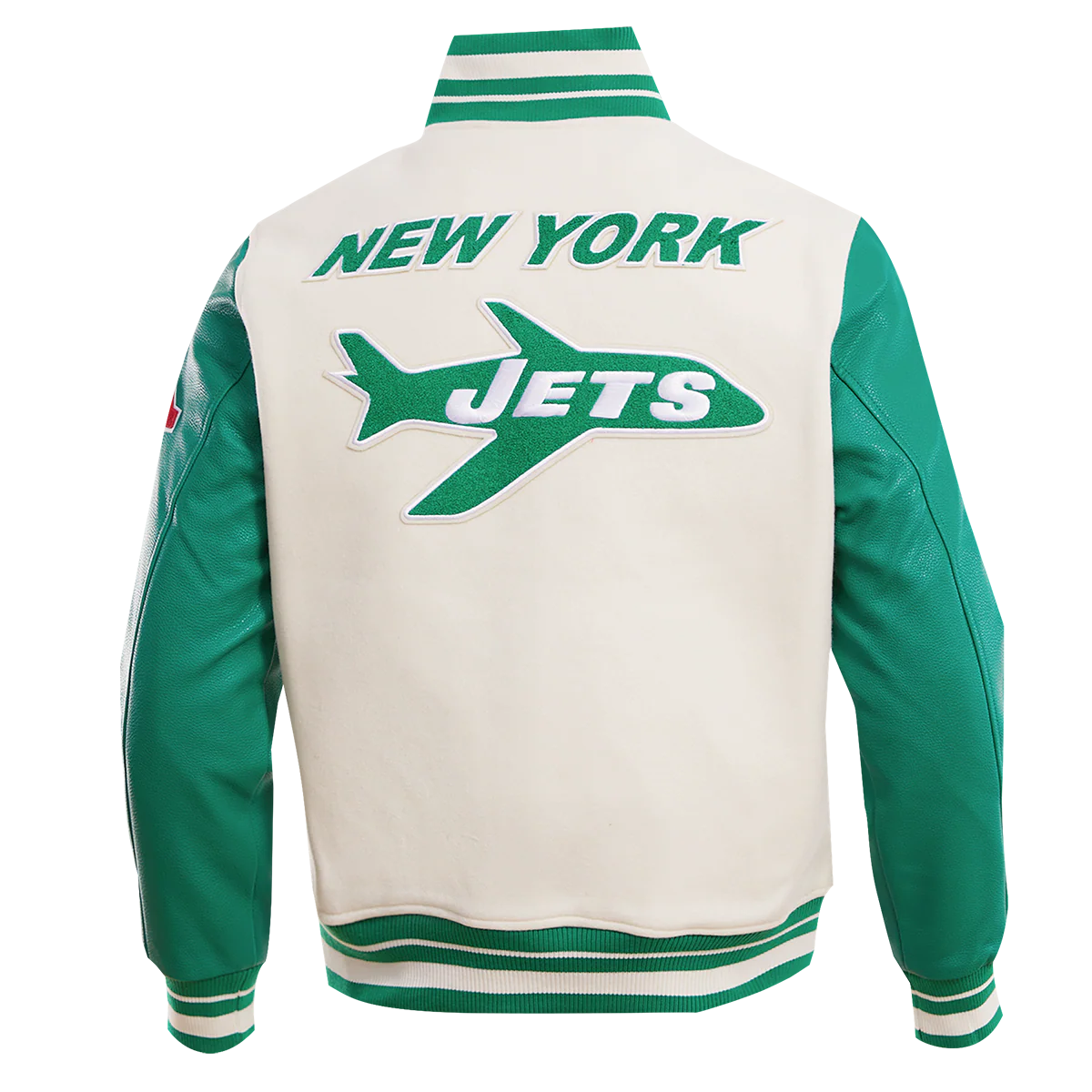 NFL NEW YORK JETS RETRO CLASSIC MEN'S RIB WOOL VARSITY JACKET