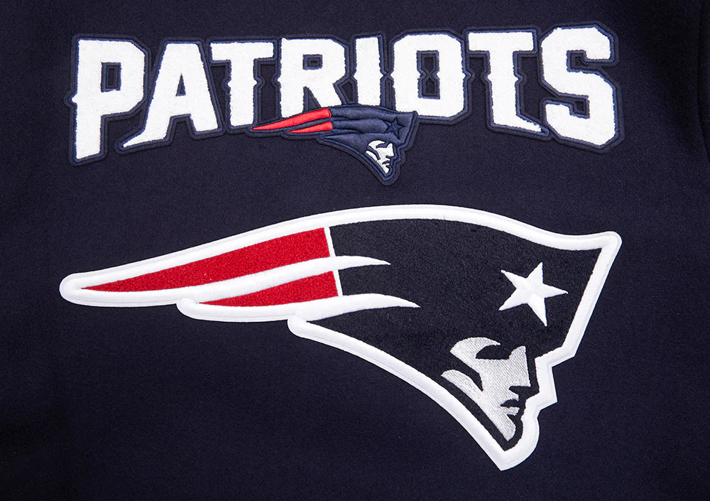 NFL NEW ENGLAND PATRIOTS MASHUP MEN'S RIB WOOL VARSITY JACKET