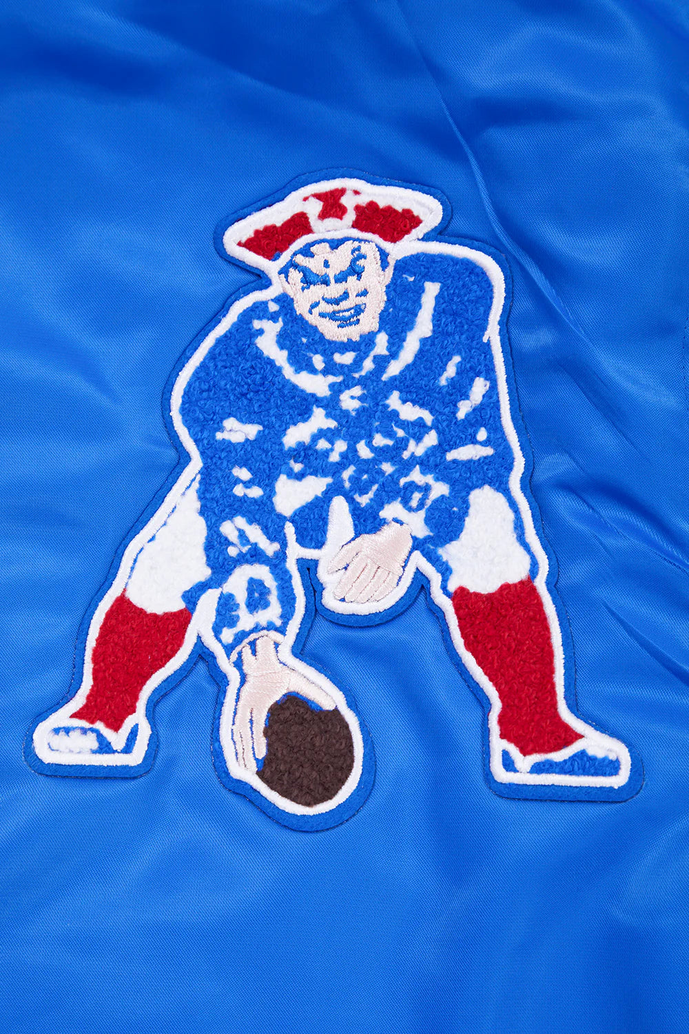 NFL NEW ENGLAND PATRIOTS RETRO CLASSIC MEN'S RIB SATIN JACKET