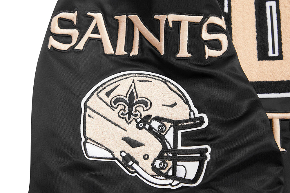 NFL NEW ORLEANS SAINTS MASHUP MEN'S RIB SATIN JACKET