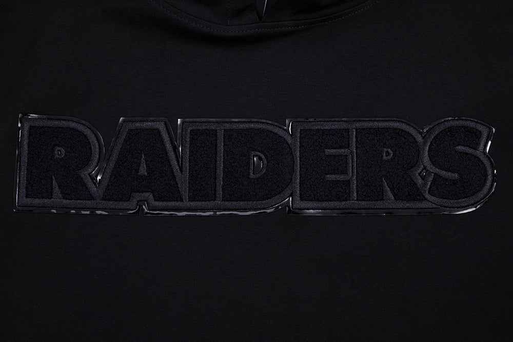 NFL LAS VEGAS RAIDERS TRIPLE BLACK MEN'S PULLOVER HOODIE