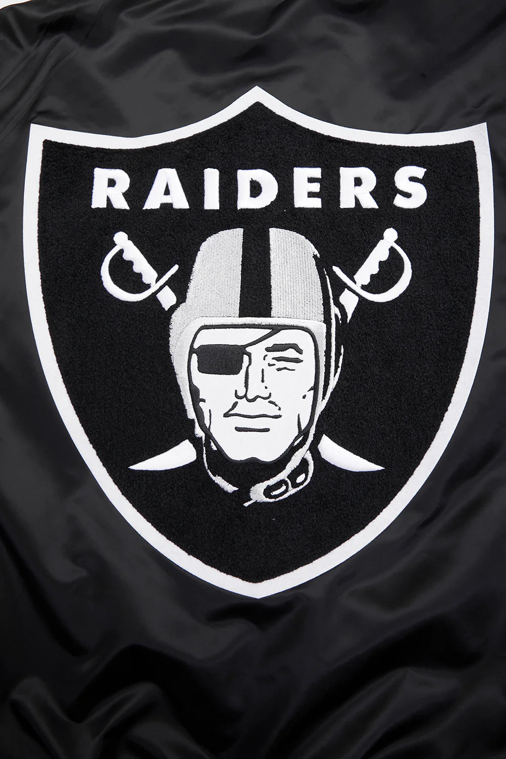 NFL LAS VEGAS RAIDERS MASHUP MEN'S RIB SATIN JACKET