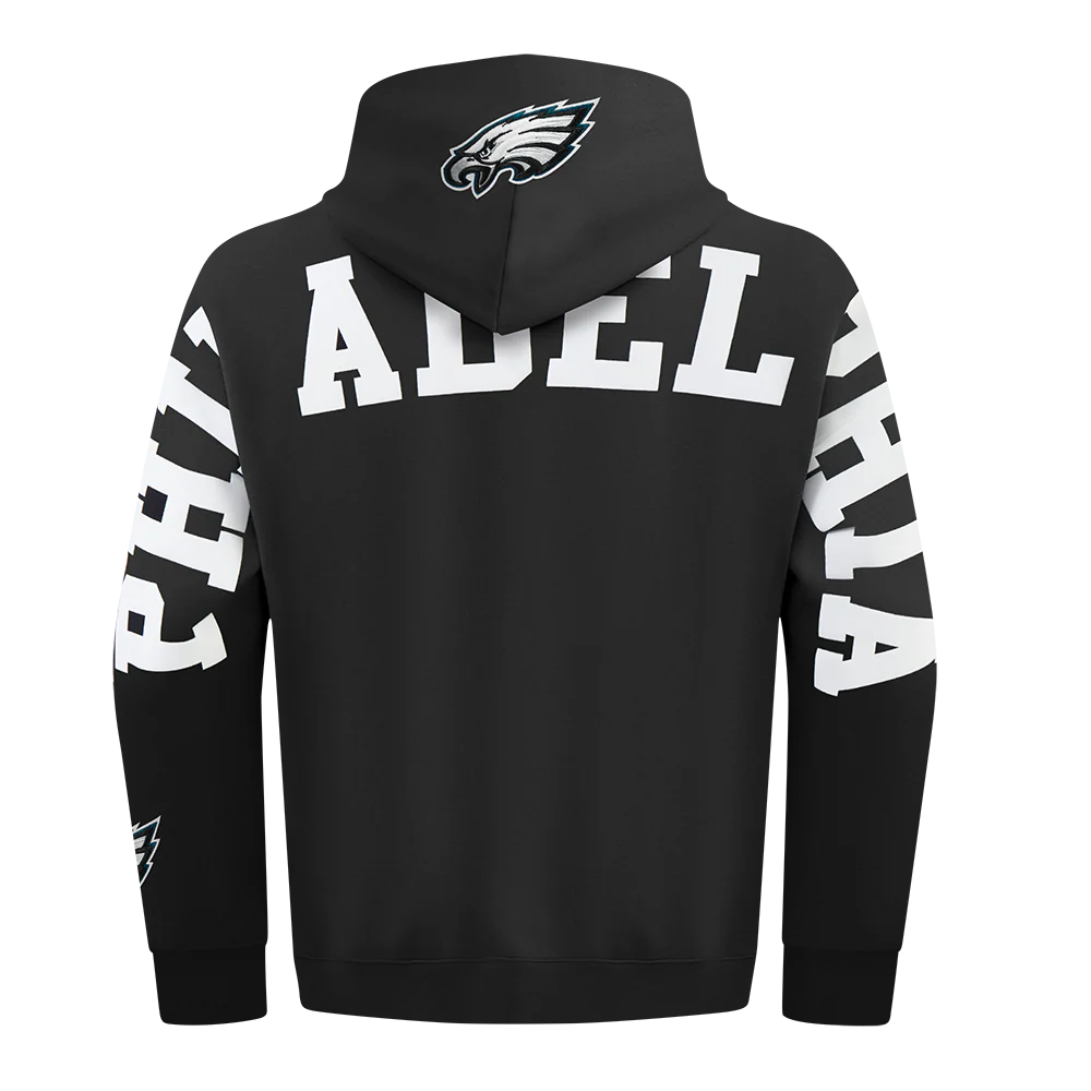 NFL PHILADELPHIA EAGLES WINGSPAN MEN'S DROP SHOULDER FLEECE PULLOVER HOODIE