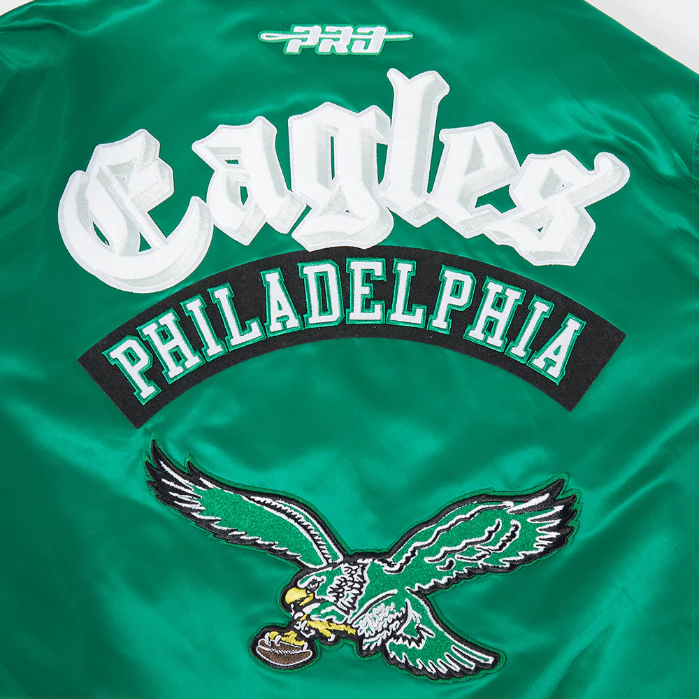 NFL PHILADELPHIA EAGLES BEST OF MEN'S RIB SATIN JACKET