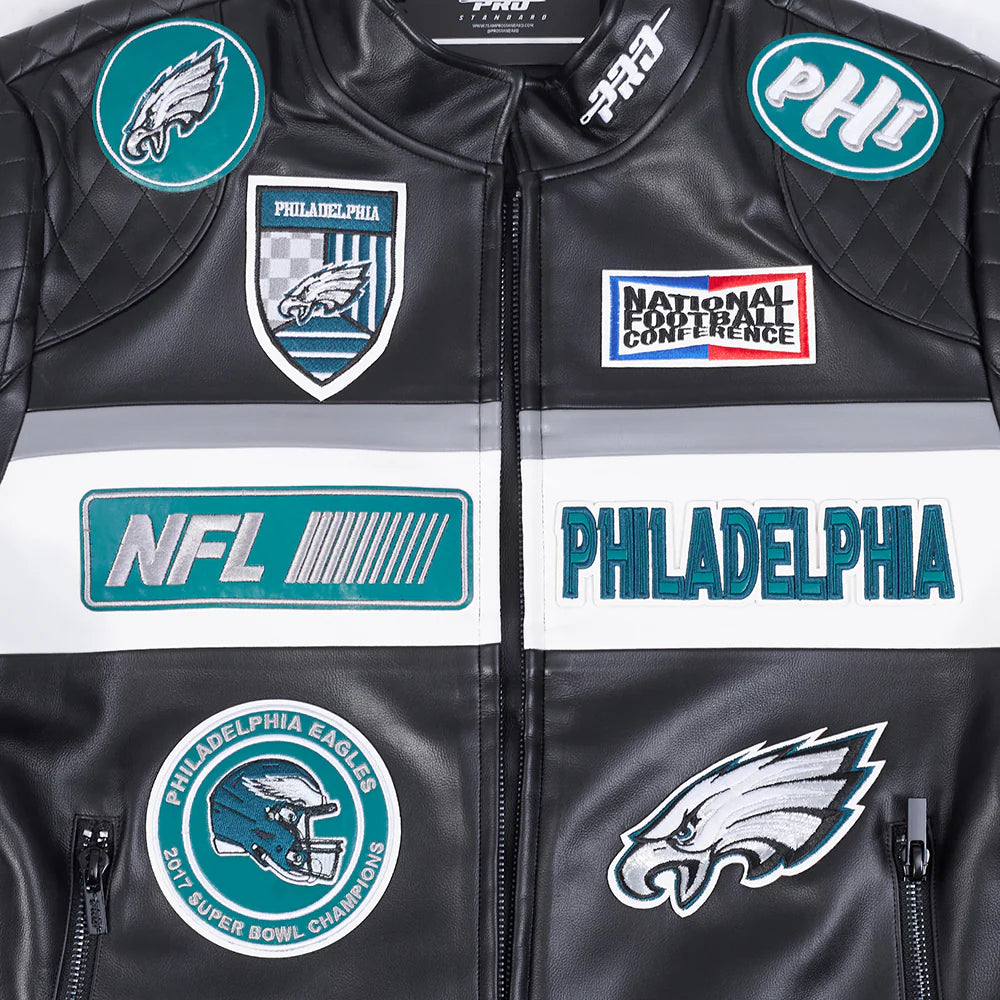 NFL PHILADELPHIA EAGLES MEN'S MOTO JACKET