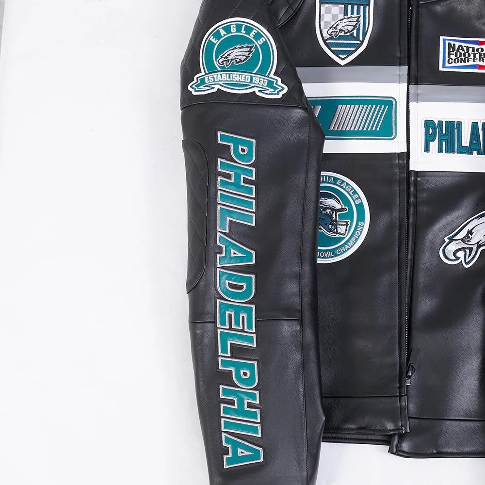 NFL PHILADELPHIA EAGLES MEN'S MOTO JACKET