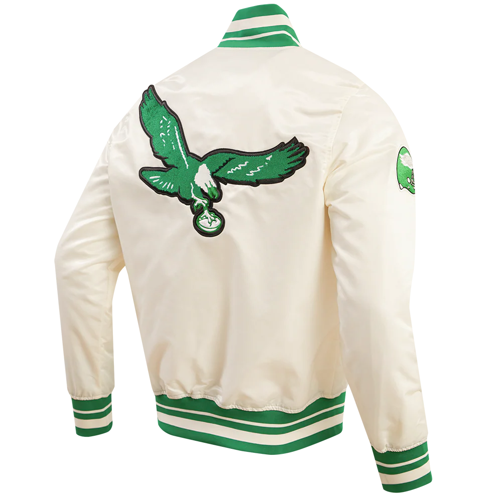 NFL PHILADELPHIA EAGLES RETRO CLASSIC MEN'S RIB SATIN JACKET