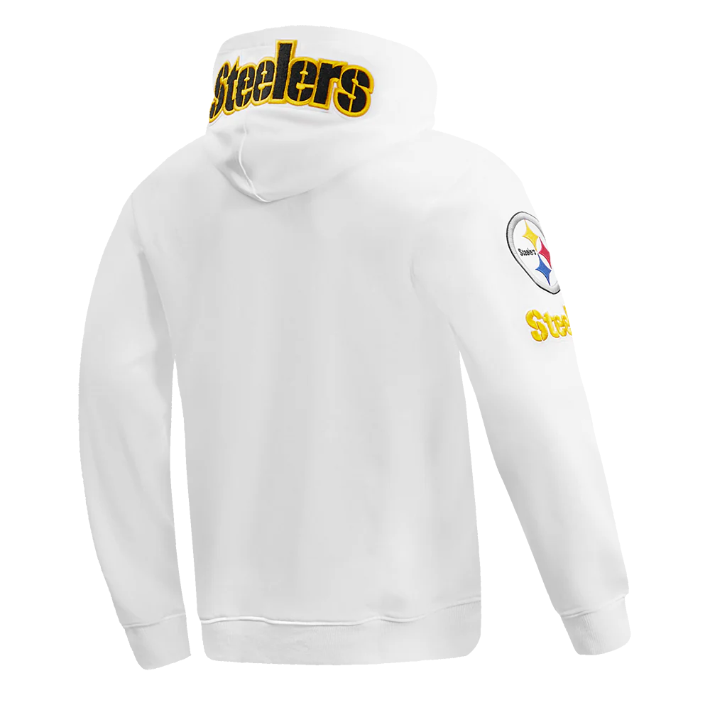 NFL PITTSBURGH STEELERS CLASSIC CHENILLE MEN'S DOUBLE KNIT PULLOVER HOODIE