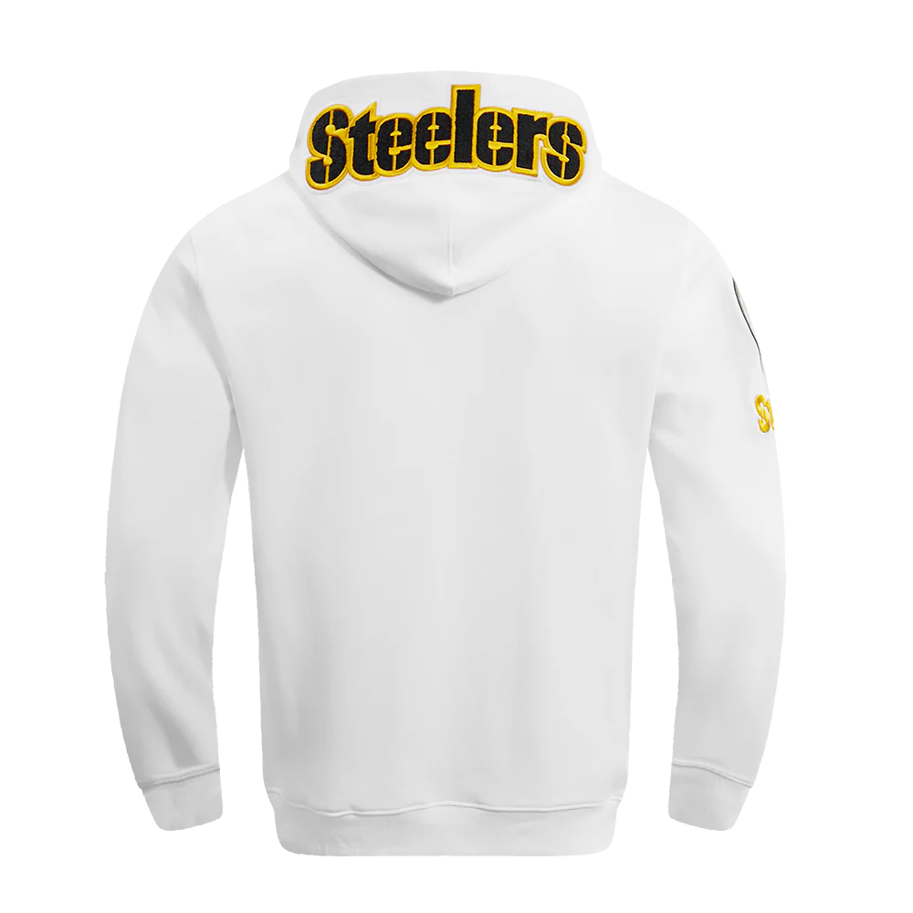 NFL PITTSBURGH STEELERS CLASSIC CHENILLE MEN'S DOUBLE KNIT PULLOVER HOODIE