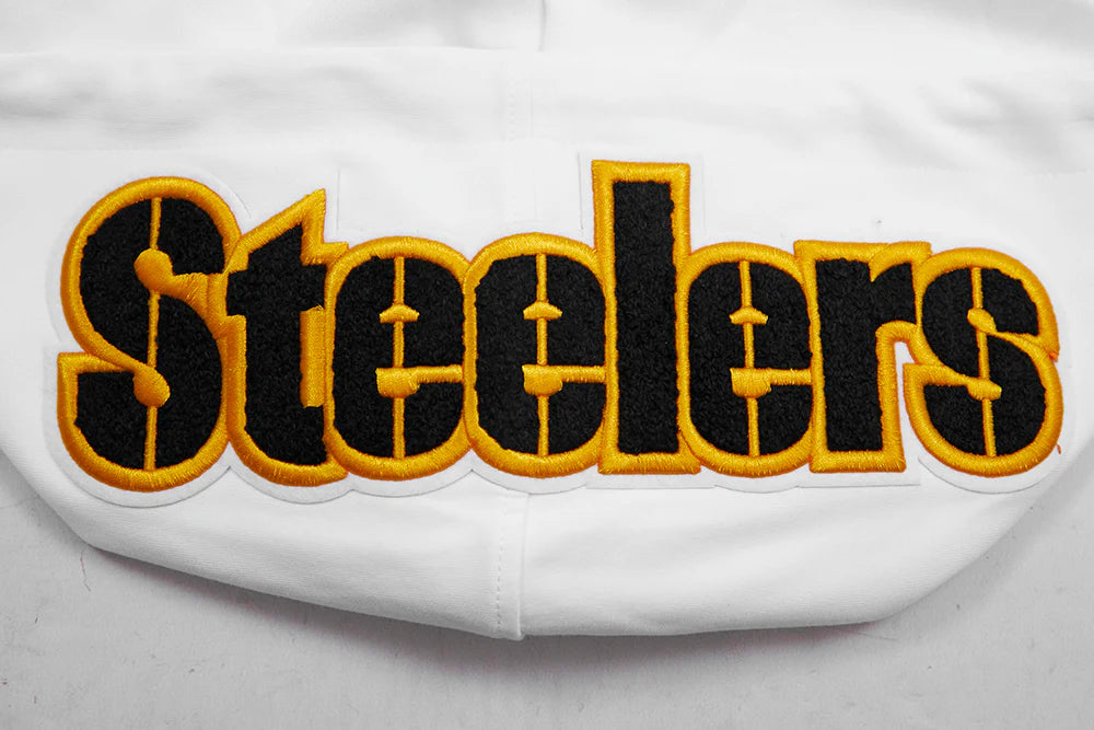 NFL PITTSBURGH STEELERS CLASSIC CHENILLE MEN'S DOUBLE KNIT PULLOVER HOODIE