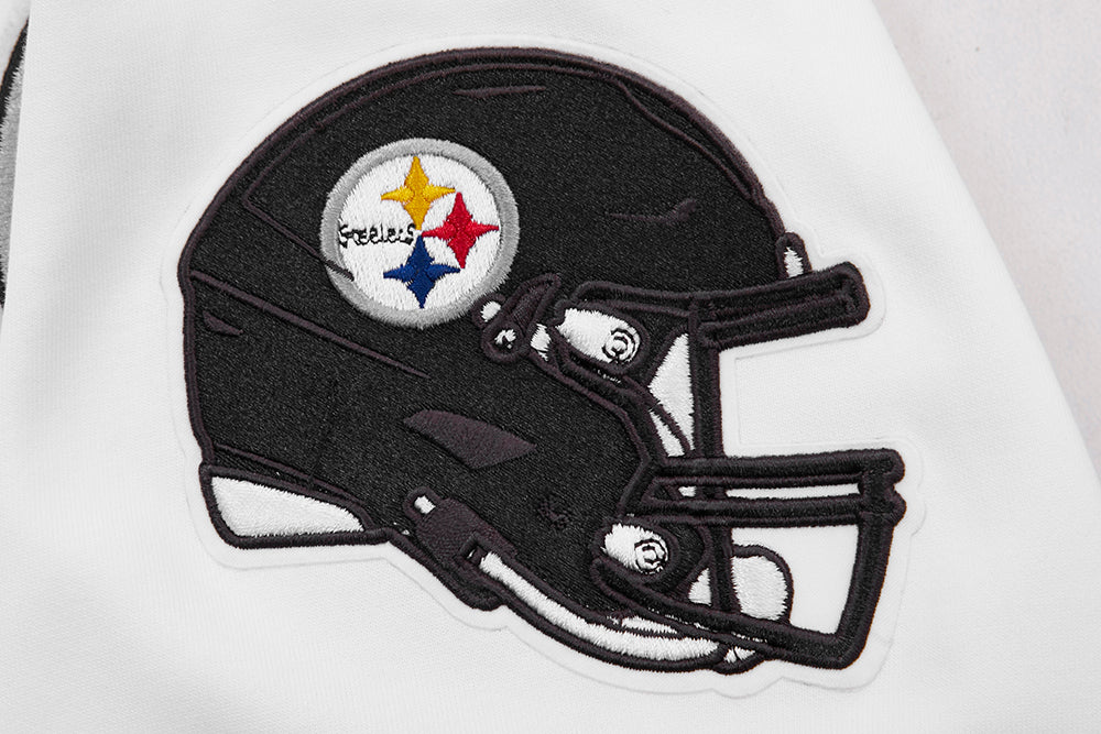 NFL PITTSBURGH STEELERS CLASSIC CHENILLE MEN'S DOUBLE KNIT PULLOVER HOODIE