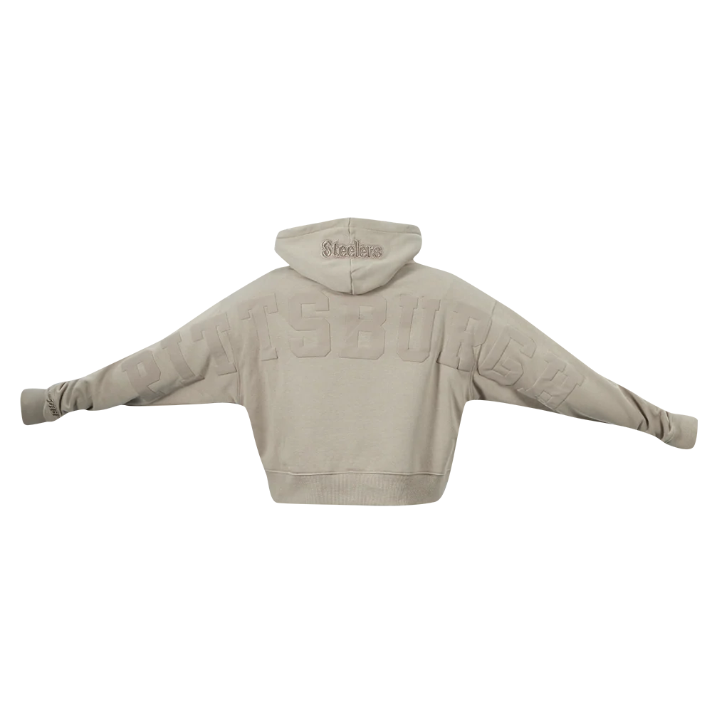 NFL PITTSBURGH STEELERS WINGSPAN WOMEN'S FLC CROPPED PO HOODIE