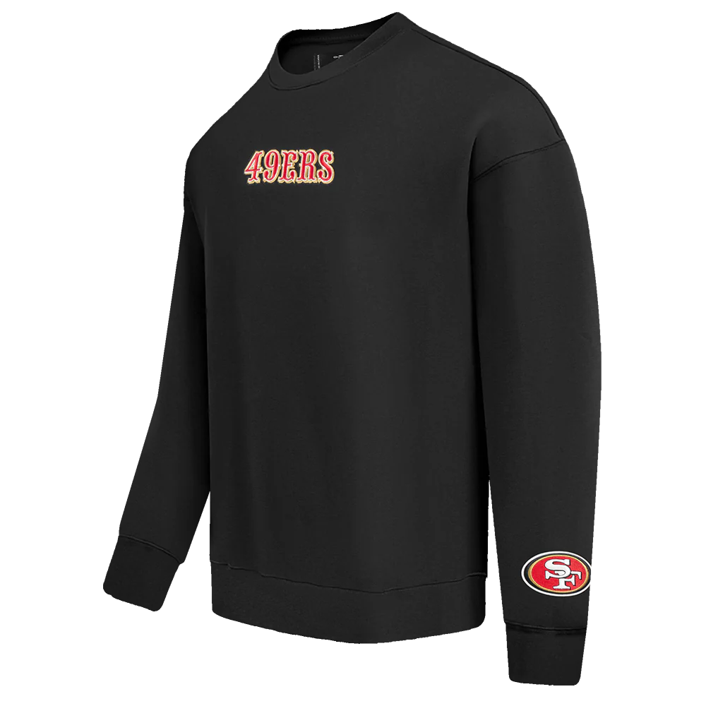 NFL SAN FRANCISCO 49ERS WINGSPAN MEN'S DROP SHOULDER FLEECE CREWNECK