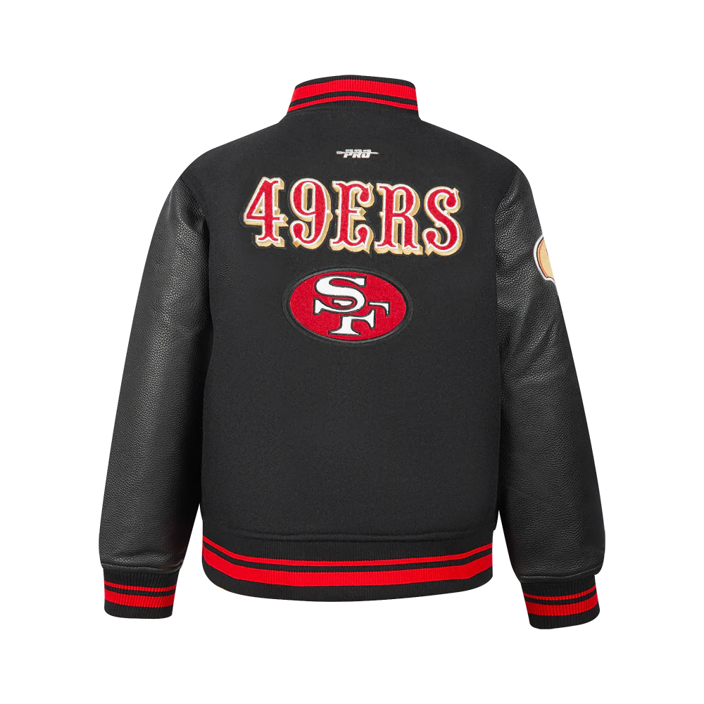 NFL SAN FRANCISCO 49ERS RETRO CLASSIC BIG BOYS RIB WOOL VARSITY JACKET