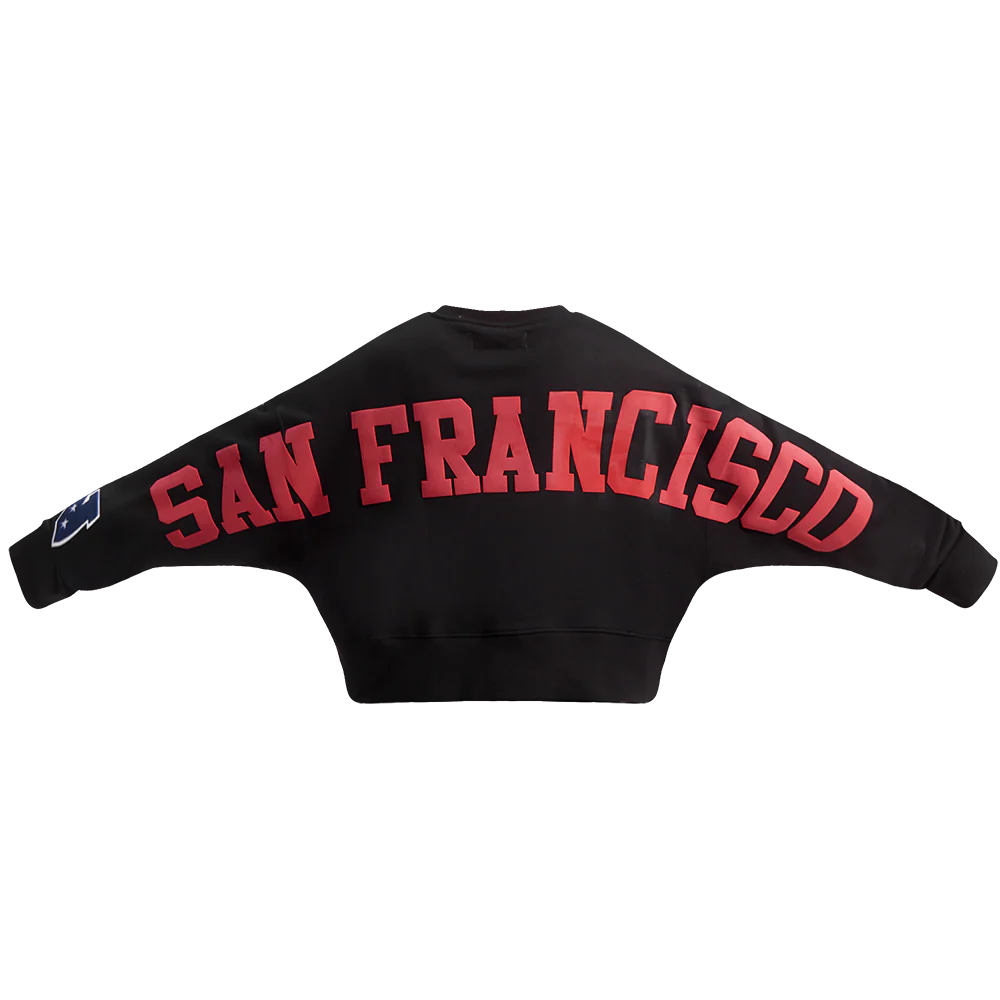 NFL SAN FRANCISCO 49ERS WINGSPAN WOMEN'S FLEECE CREWNECK