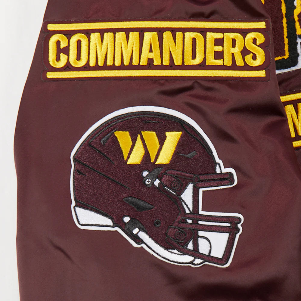 NFL WASHINGTON COMMANDERS MASHUP MEN'S RIB SATIN JACKET