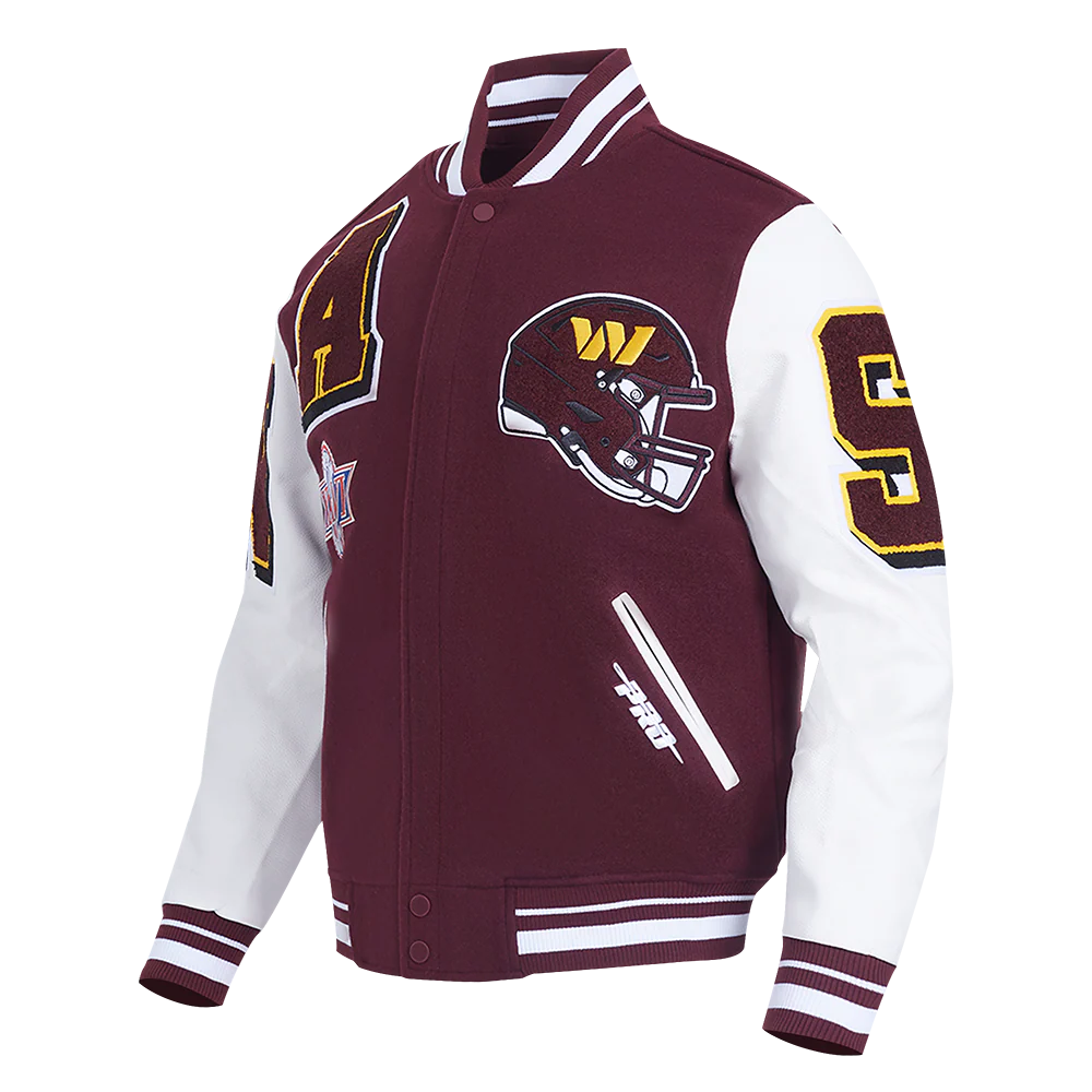 NFL WASHINGTON COMMANDERS MASHUP MEN'S RIB WOOL VARSITY JACKET