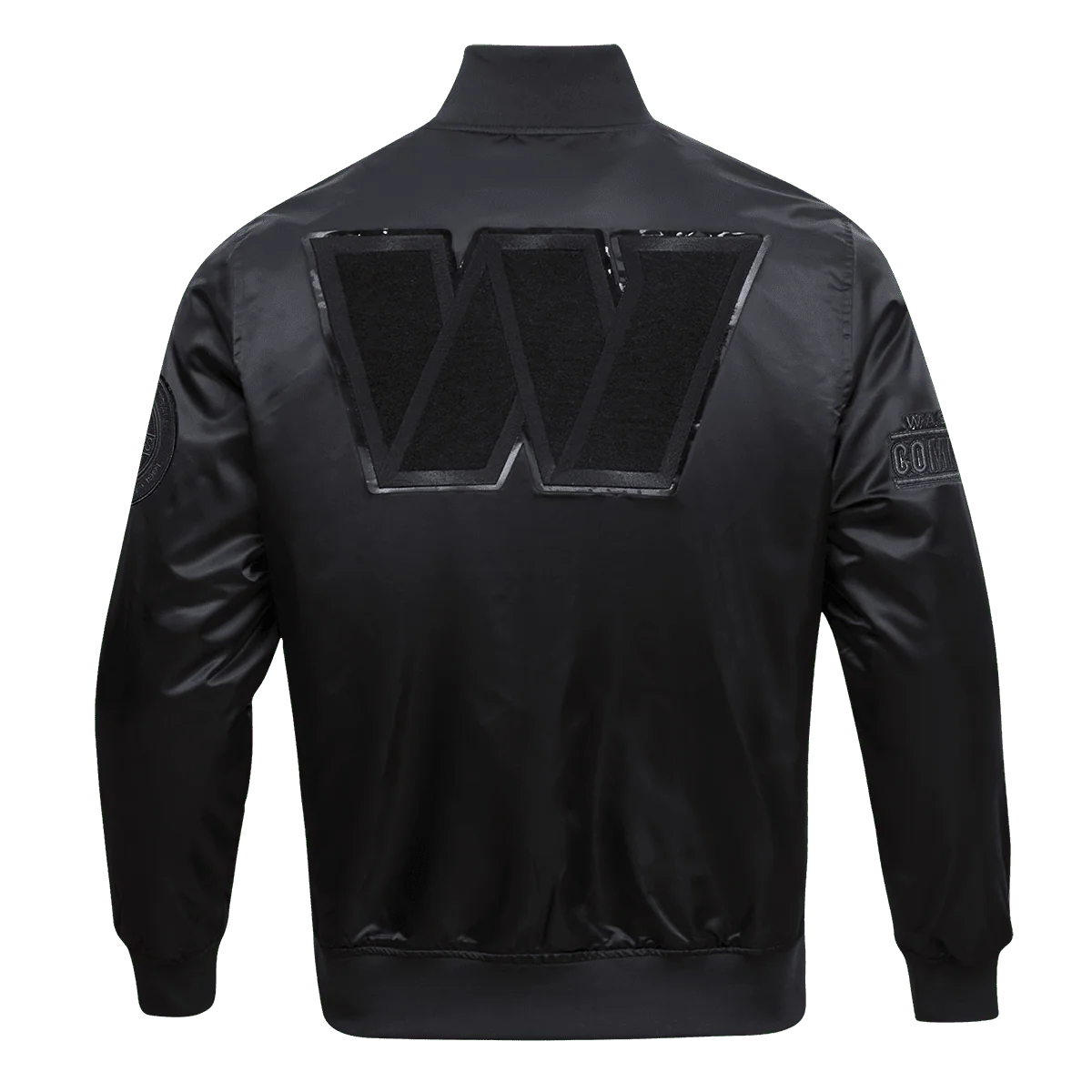 NFL WASHINGTON COMMANDERS TRIPLE BLACK MEN'S SATIN JACKET