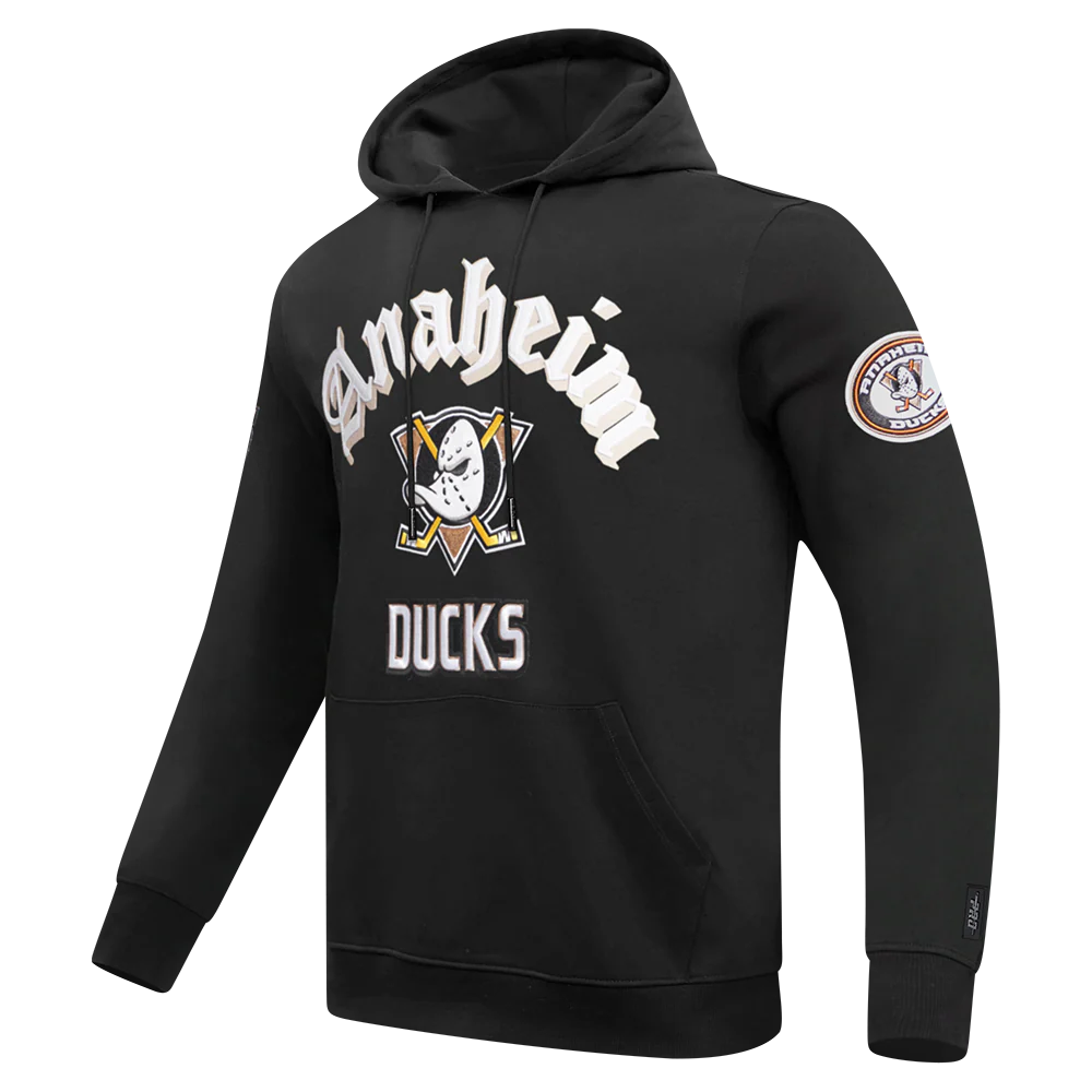 NHL ANAHEIM DUCKS OLD ENGLISH MEN'S PO HOODIE