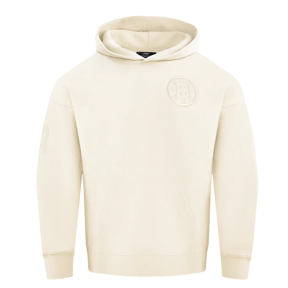 NHL BOSTON BRUINS NEUTRAL MEN'S DROP SHOULDER PULLOVER HOODIE