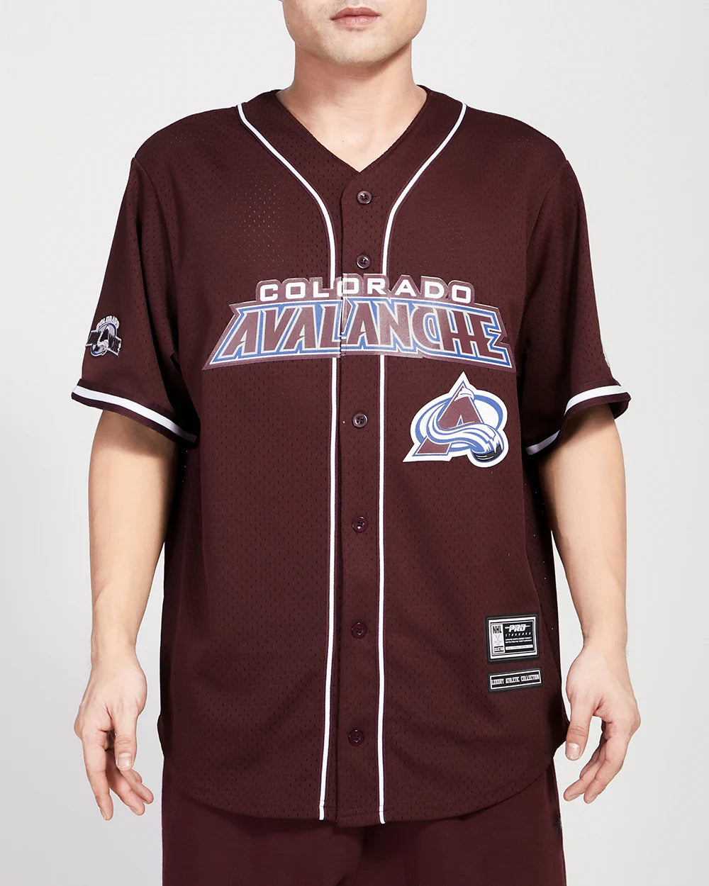 NHL COLORADO AVALANCHE CLASSIC MESH BUTTON DOWN SHIRT