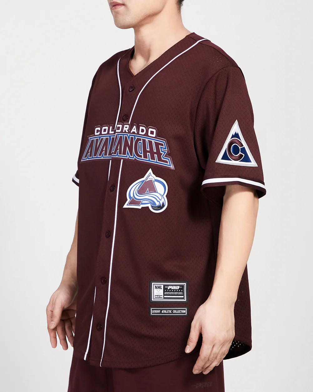 NHL COLORADO AVALANCHE CLASSIC MESH BUTTON DOWN SHIRT