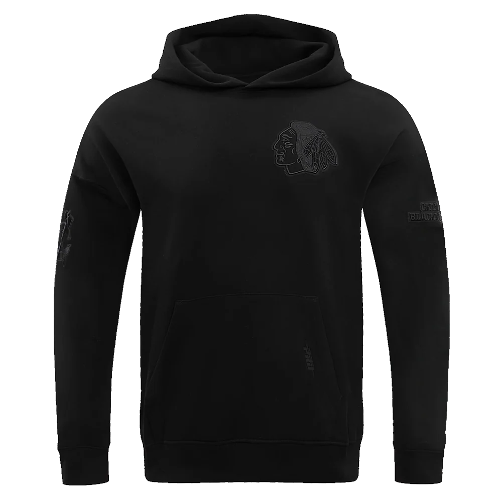 NHL CHICAGO BLACKHAWKS NEUTRAL DROP SHOULDER FLEECE PULLOVER HOODIE