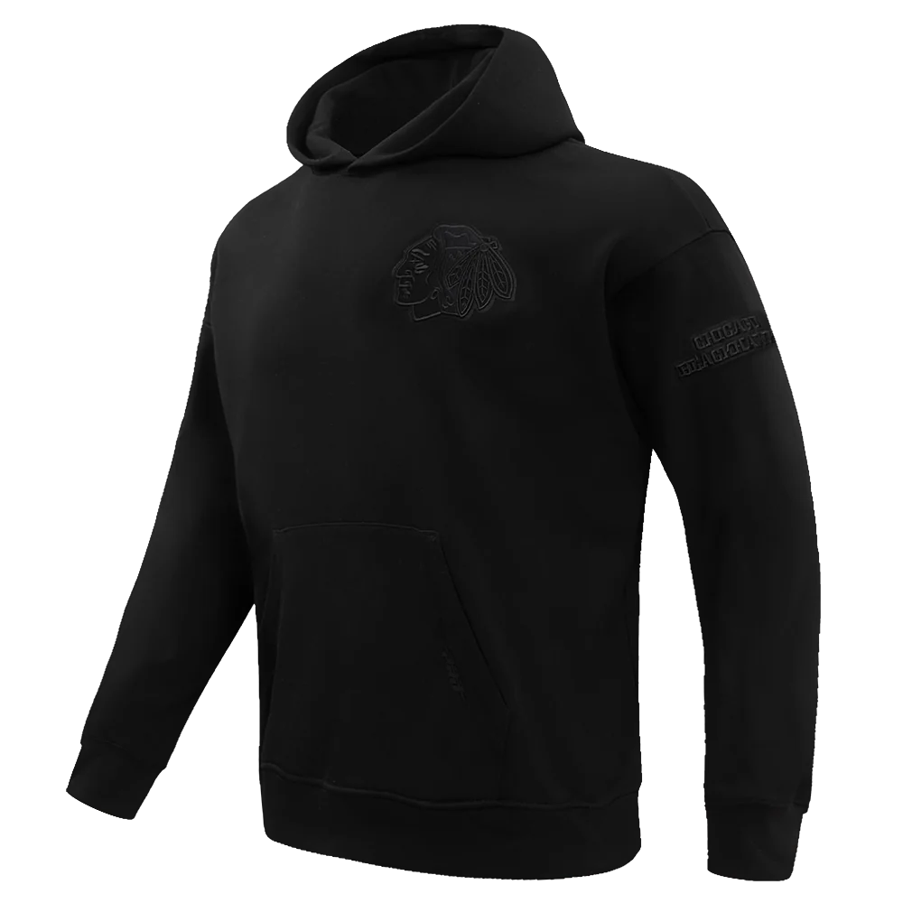 NHL CHICAGO BLACKHAWKS NEUTRAL DROP SHOULDER FLEECE PULLOVER HOODIE