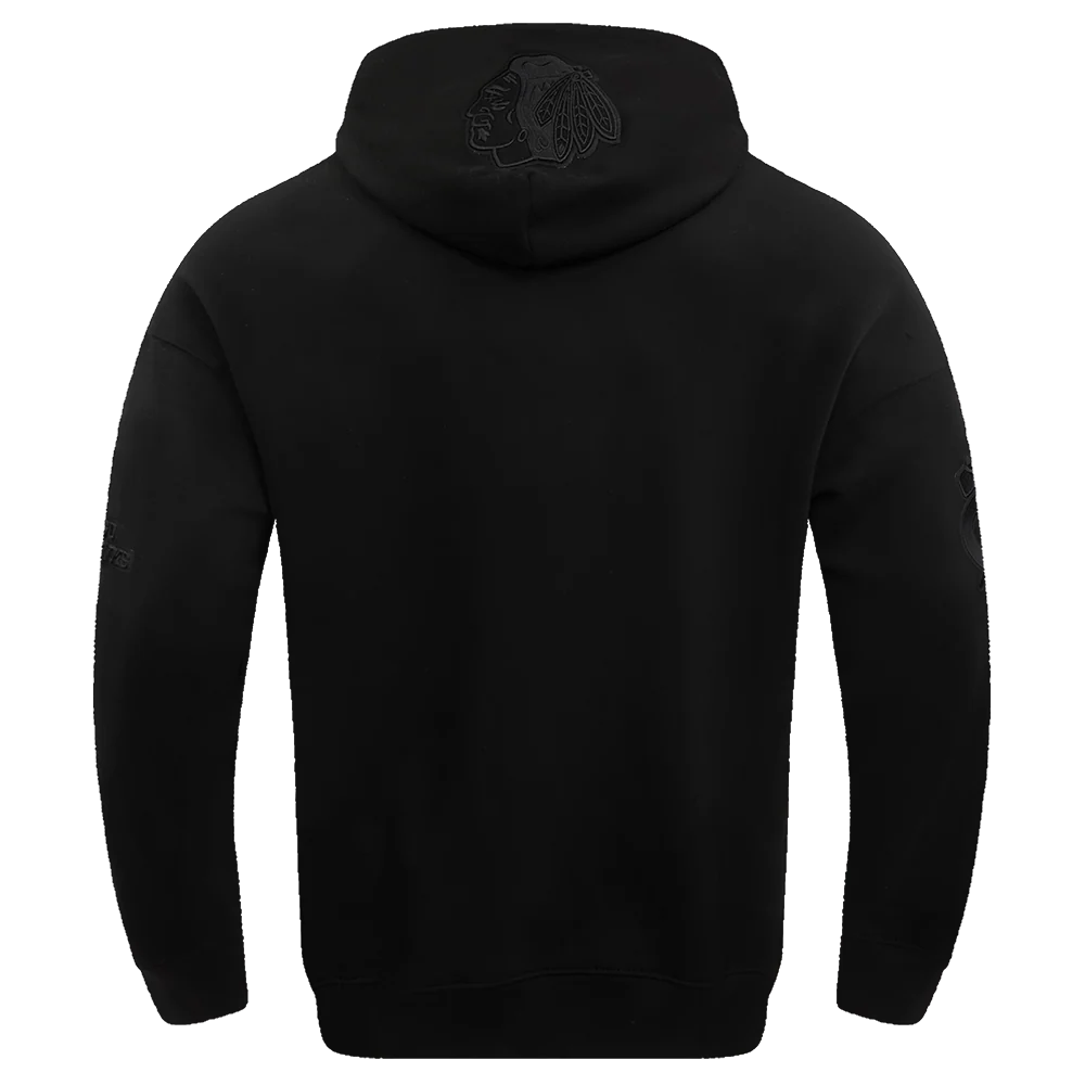 NHL CHICAGO BLACKHAWKS NEUTRAL DROP SHOULDER FLEECE PULLOVER HOODIE