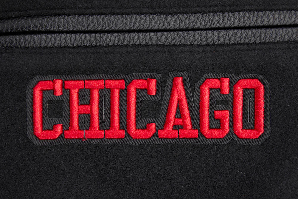 NHL CHICAGO BLACKHAWKS RETRO CLASSIC MEN'S RIB WOOL VARSITY JACKET