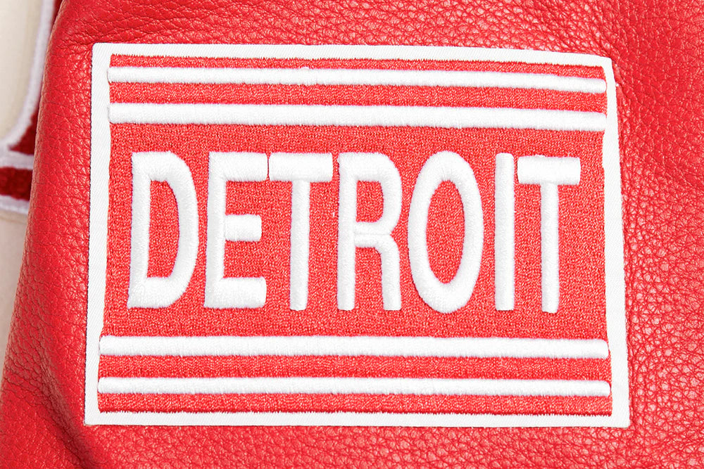 NHL DETROIT RED WINGS RETRO CLASSIC MEN'S RIB WOOL VARSITY JACKET