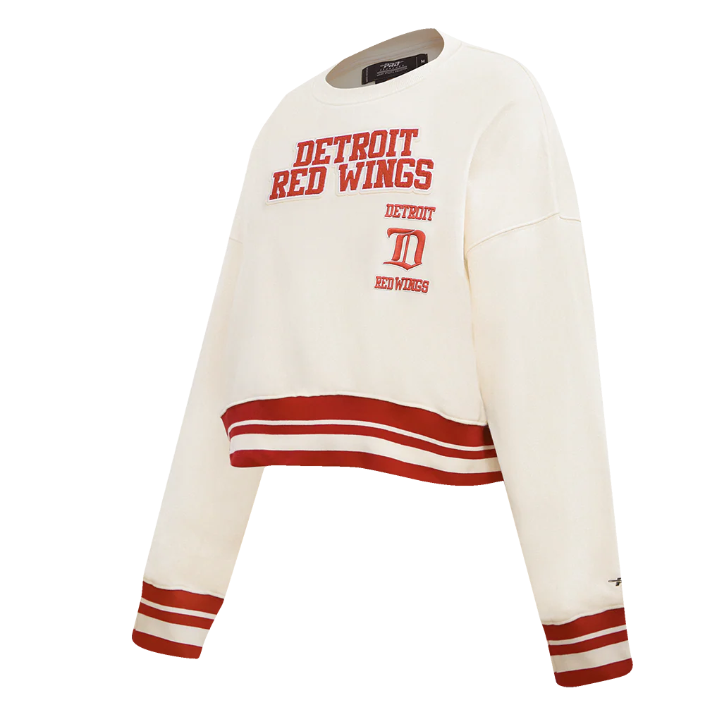 NHL DETROIT RED WINGS RETRO CLASSIC WOMEN'S RIB CREWNECK