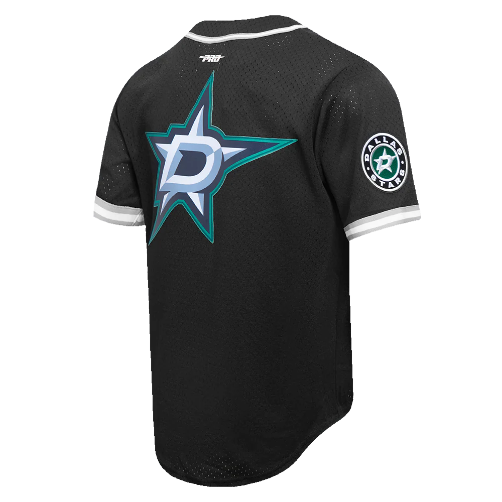 NHL DALLAS STARS SCRIPT TAIL MEN'S MESH BUTTON DOWN SHIRT
