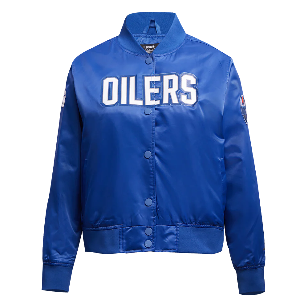 NHL EDMONTON OILERS CLASSIC WOMEN'S SATIN JACKET