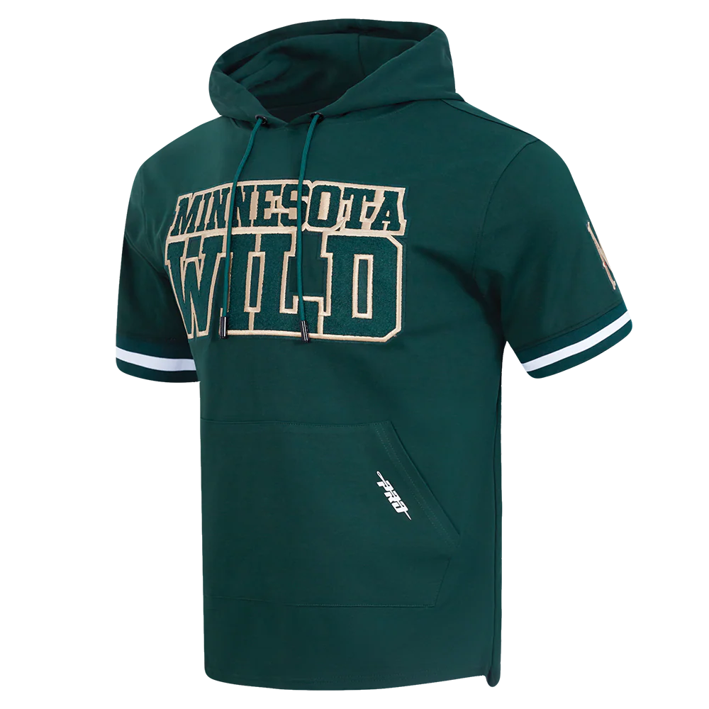 NHL MINNESOTA WILD CLASSIC MEN'S CHENILLE DK SS PO HOODIE