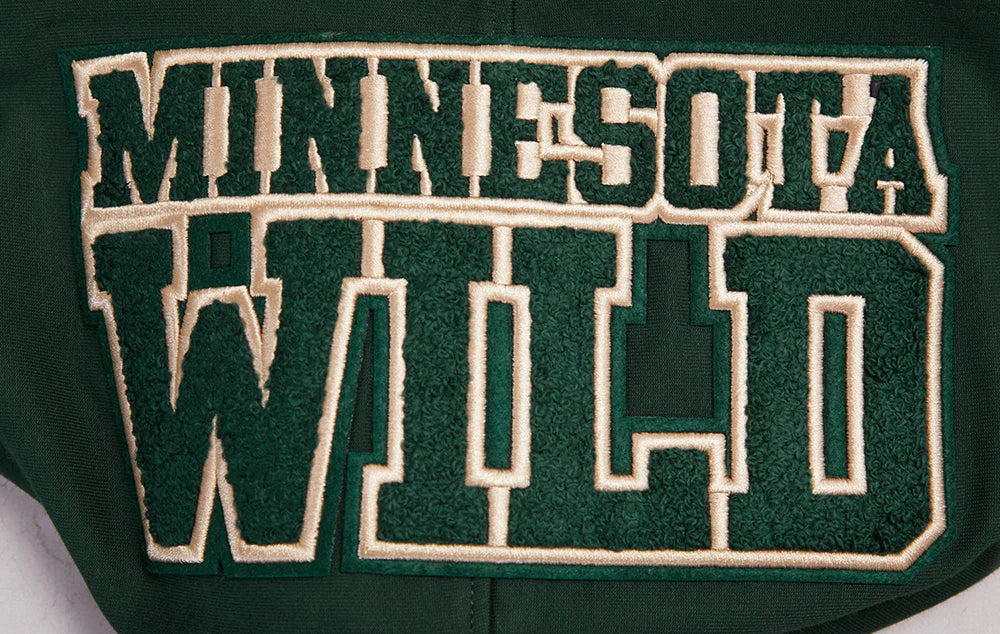 NHL MINNESOTA WILD CLASSIC CHENILLE MEN'S FULL ZIP PULLOVER HOODIE
