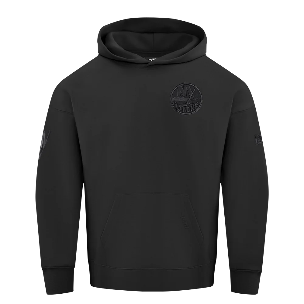 NHL NEW YORK ISLANDERS NEUTRAL MEN'S DROP SHOULDER FLEECE PULLOVER HOODIE