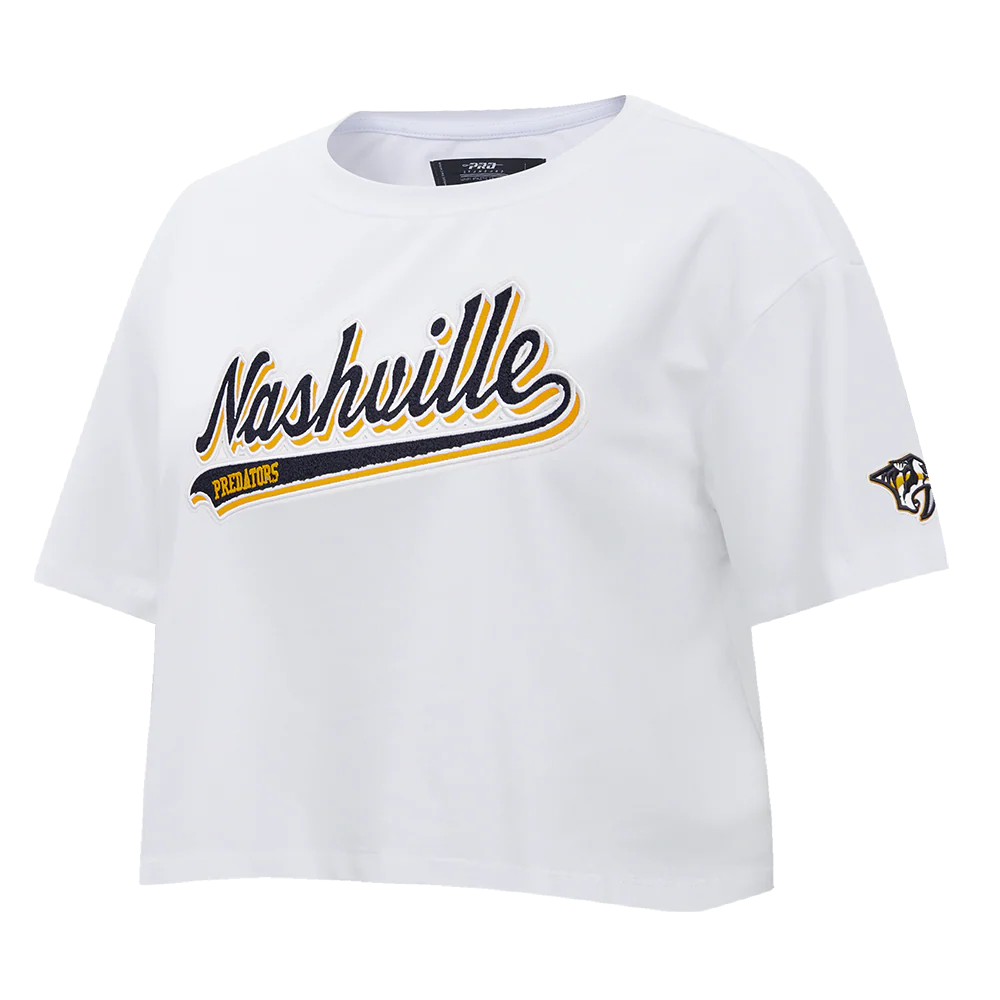 NHL NASHVILLE PREDATORS SCRIPT TAIL WOMEN'S SJ BOXY TEE
