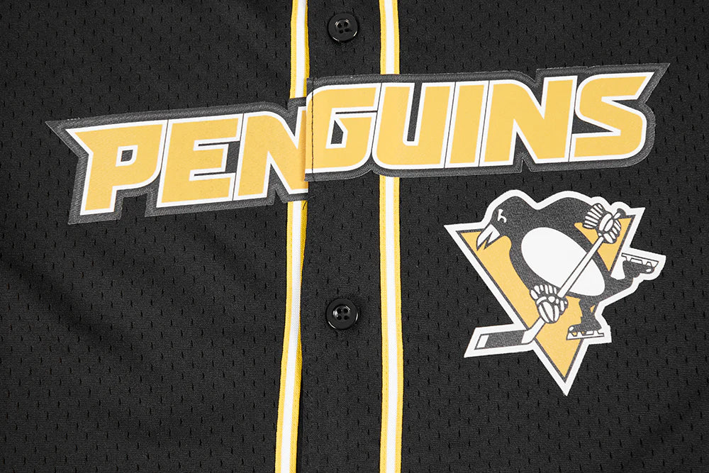NHL PITTSBURGH PENGUINS CLASSIC MEN'S MESH BUTTON DOWN JERSEY