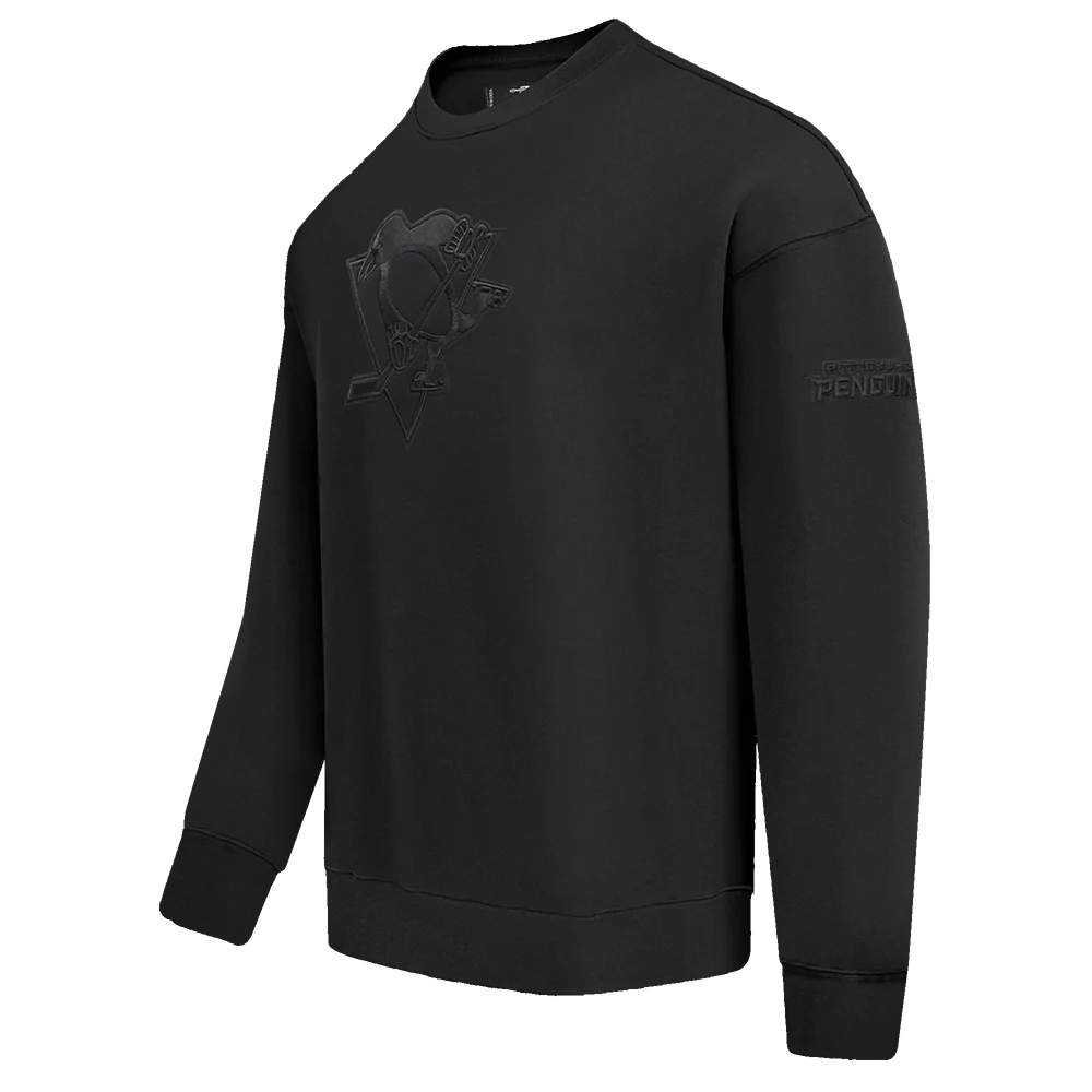 NHL PITTSBURGH PENGUINS NEUTRAL DROP SHOULDER FLEECE CREWNECK