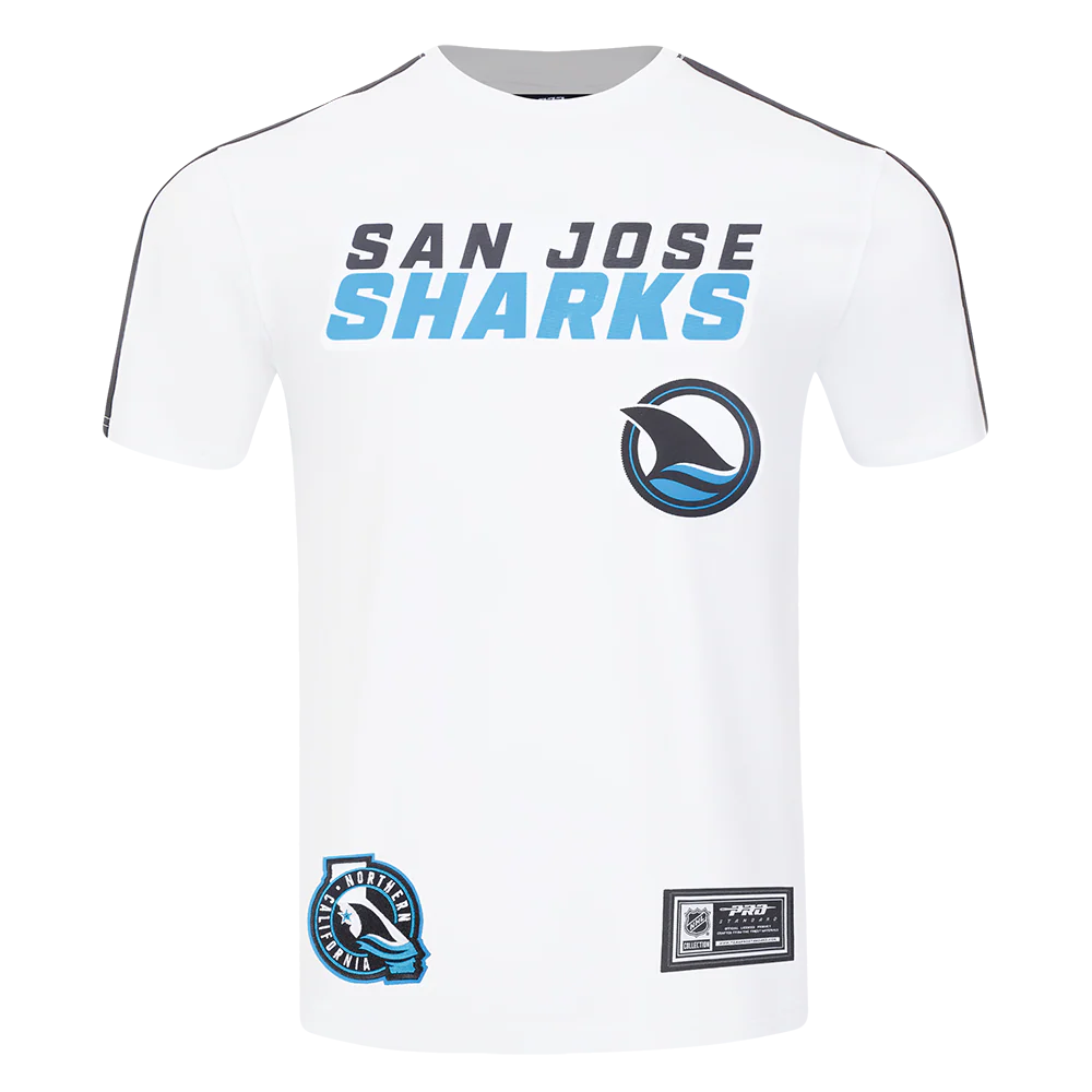 NHL SAN JOSE SHARKS CLASSIC MESH MEN'S SJ STRIPED TEE