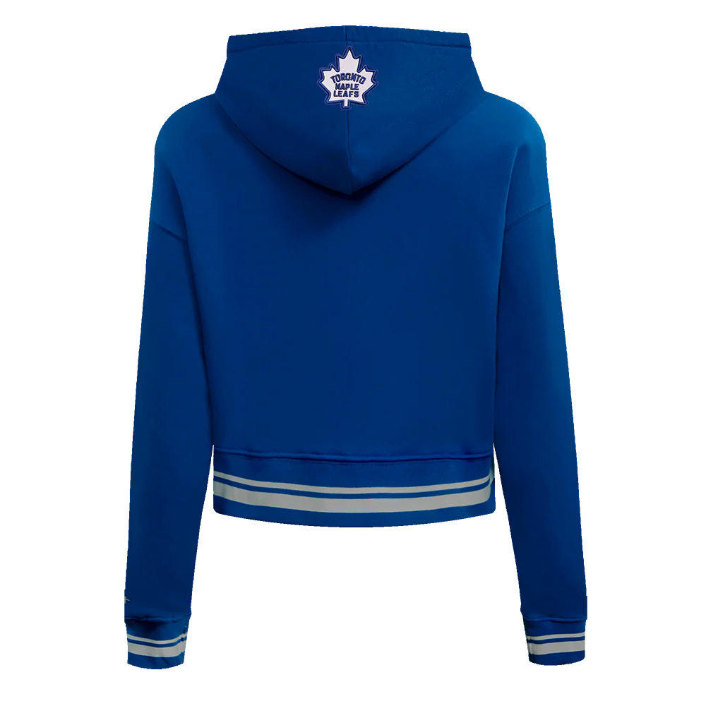 NHL TORONTO MAPLE LEAFS RETRO CLASSIC WOMEN'S RIB CROPPED PULLOVER HOODIE