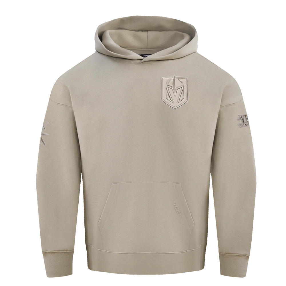 NHL VEGAS GOLDEN KNIGHTS NEUTRAL DROP SHOULDER FLEECE PULLOVER HOODIE
