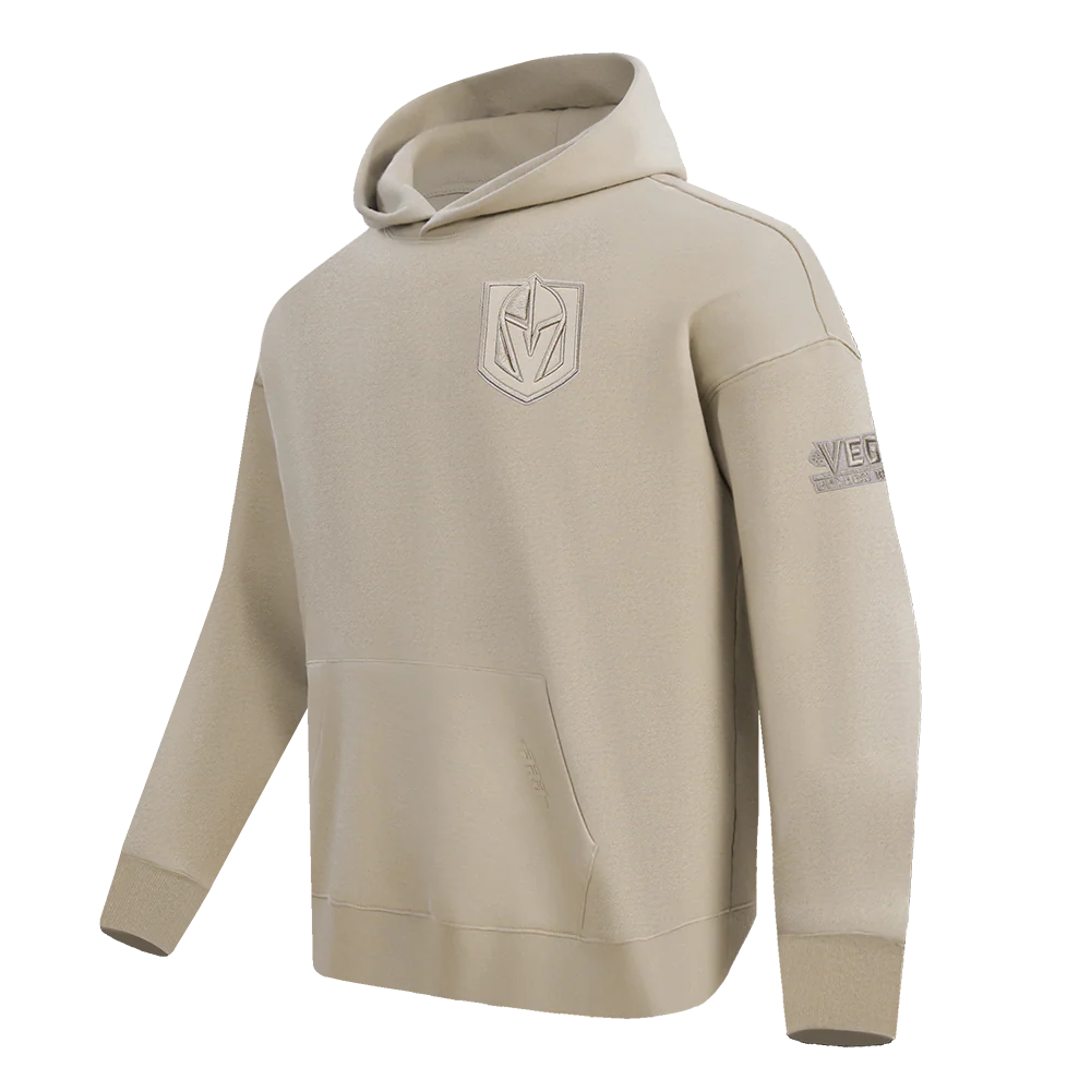 NHL VEGAS GOLDEN KNIGHTS NEUTRAL DROP SHOULDER FLEECE PULLOVER HOODIE