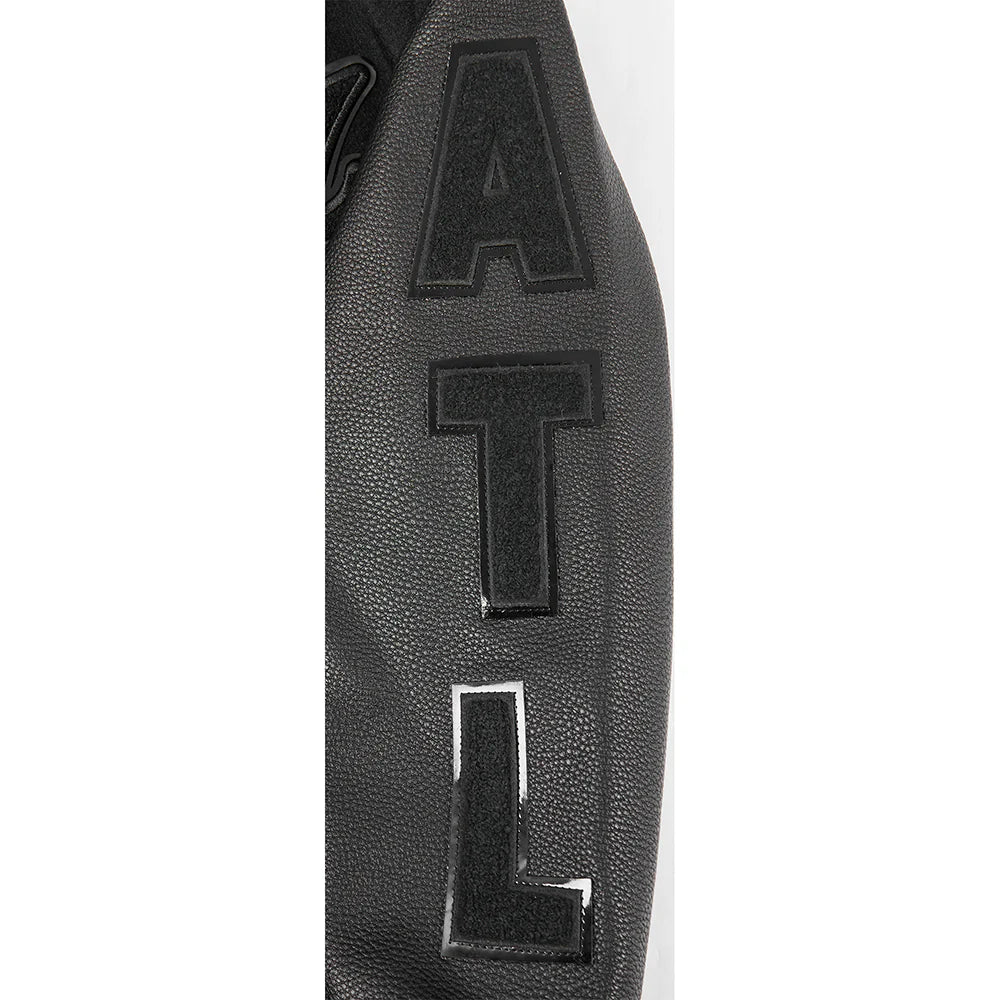 MLB ATLANTA BRAVES TRIPLE BLACK BIG BOYS WOOL VARSITY JACKET