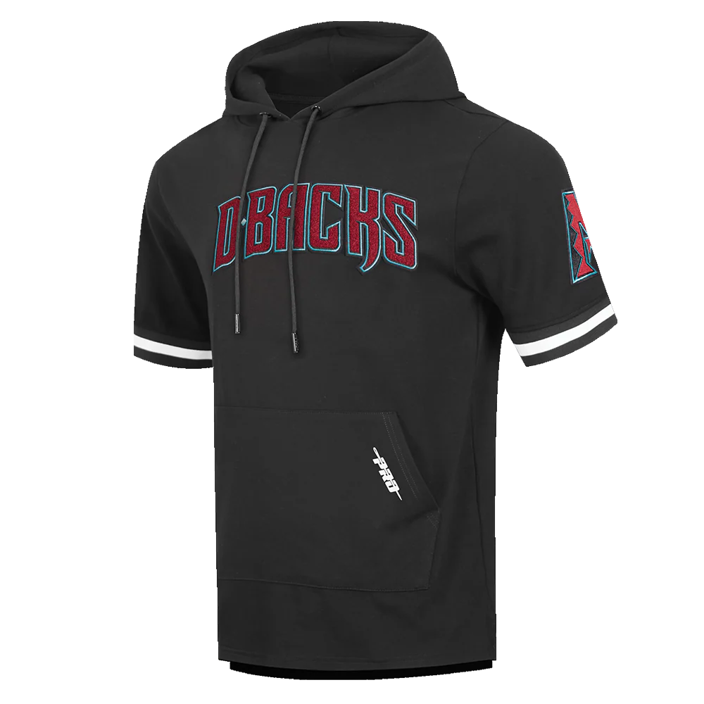 MLB ARIZONA DIAMONDBACKS CLASSIC CHENILLE MEN'S SHORT SLEEVE PULLOVER HOODIE