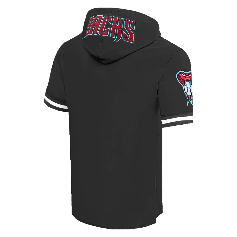 MLB ARIZONA DIAMONDBACKS CLASSIC CHENILLE MEN'S SHORT SLEEVE PULLOVER HOODIE