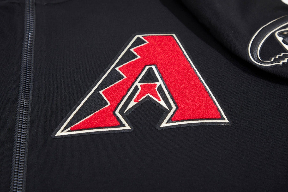 MLB ARIZONA DIAMONDBACKS CLASSIC CHENILLE MEN'S FULL ZIP PULLOVER HOODIE