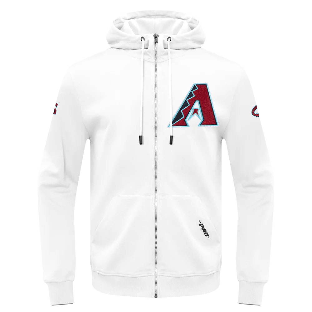 MLB ARIZONA DIAMONDBACKS CLASSIC CHENILLE MEN'S FULL ZIP PULLOVER HOODIE