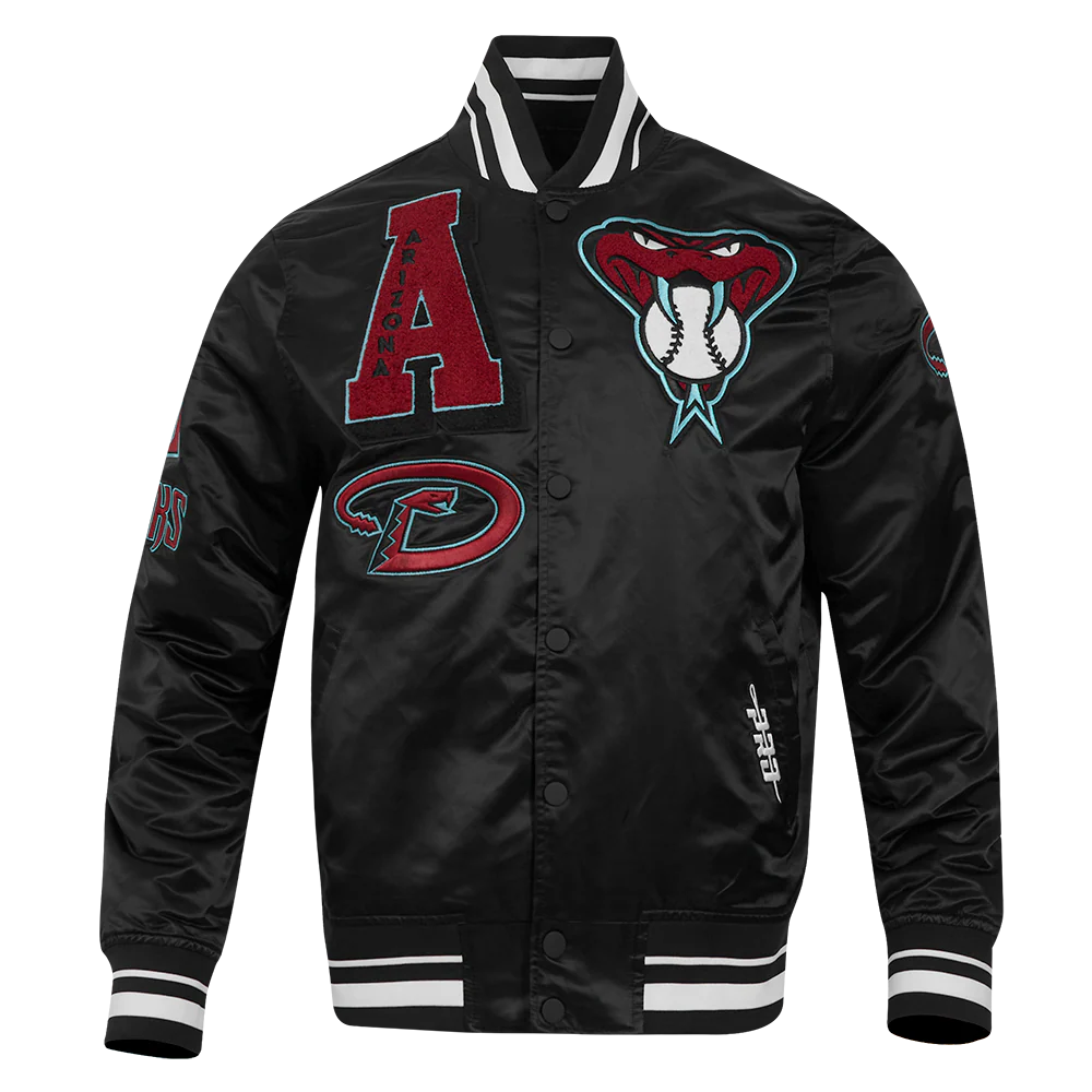 MLB ARIZONA DIAMONDBACKS MASHUP MEN'S RIB SATIN JACKET